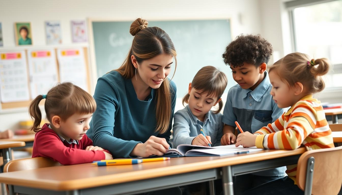 Students working in research laboratory